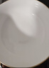 巛焦碗具套装碗盘餐具釉下彩简约高档家用陶瓷碗盘子面碗组合碗筷新款 8英寸汤碗【2个】皓月白 实拍图