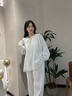 英氏26新品孕产妇家居服月子服孕妈睡衣10A抑菌双层棉纱固定胸垫浅蓝M 实拍图
