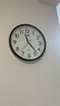 康巴丝（Compas）挂钟客厅 静音走时简约石英钟表挂墙时钟 c2855 黑色 26cm直径 实拍图