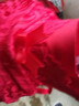 浪莎大红文胸内裤套装结婚喜庆本命马年性感乳胶无钢圈聚拢胸罩送新娘 中国红套装999 75A B=34AB（中厚杯2.5厘米） 实拍图