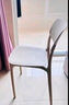 餐椅塑料椅子办公凳靠背休闲椅家用书桌椅卧室化妆椅简易小椅子 卡其色-四腿餐椅【加固标准款】 实拍图