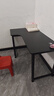久丞家具转角电脑桌学生家用书桌双人书架一体组合桌卧室拐角L型电竞桌子 【加厚16mm桌面】黑色左转角 140x80x74cm 实拍图