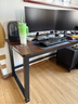 超·奈（CHAONAI）【顺丰到家】电脑桌家用台式简约办公卧室小户型学习桌简易书桌子 【单桌25MM厚桌面】黑架+古橡木 长140CM宽70CM高75CM 实拍图