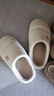 京东京造【厚底防滑】棉拖鞋女冬季拖鞋室内居家毛拖保暖半包冬日白38-39 实拍图