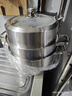 美厨（MAXCOOK）蒸锅 304不锈钢30CM三层蒸锅 加厚复底汤锅 燃气电磁炉通用 实拍图