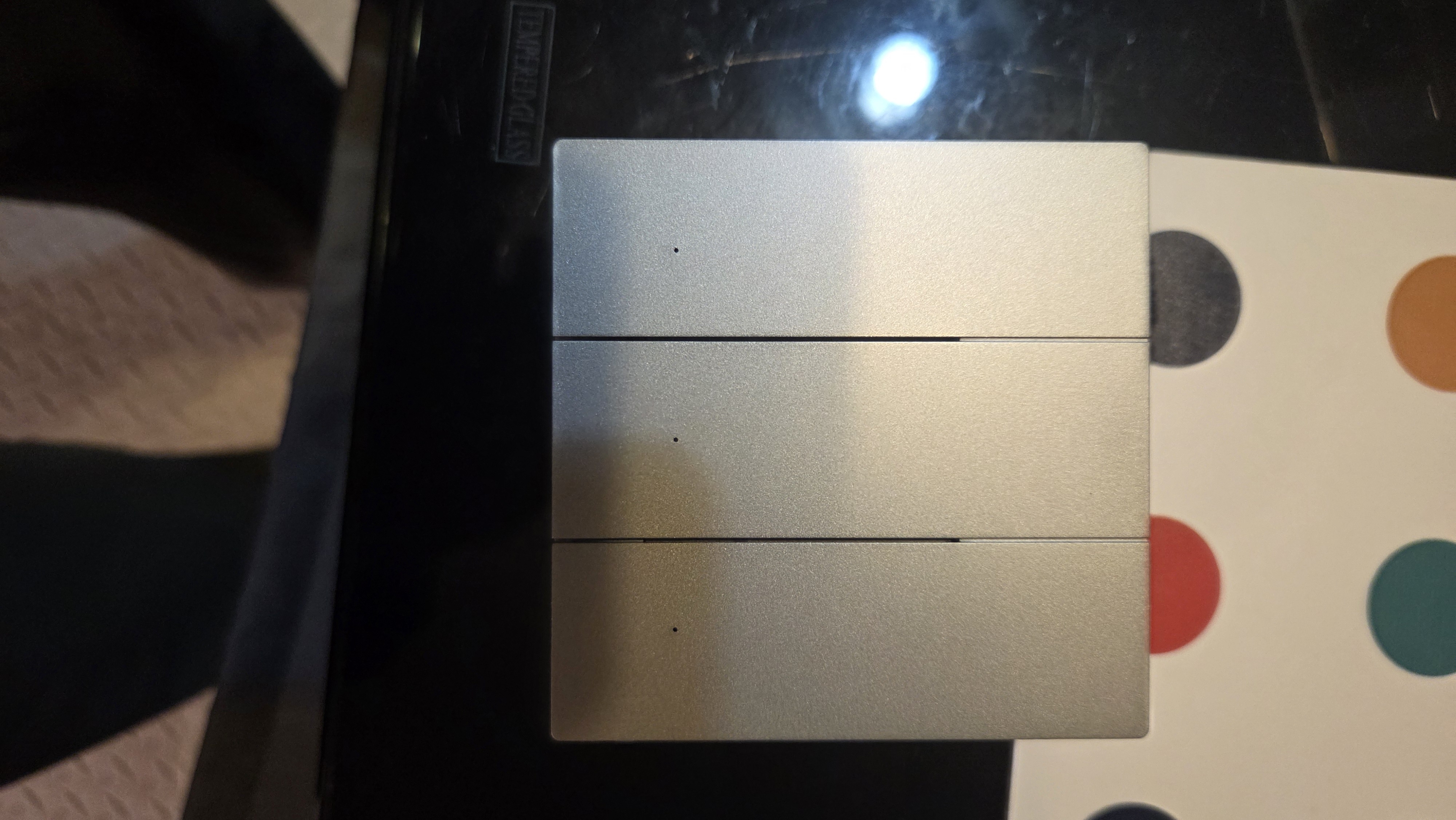 领普科技超薄智能开关E3S 智能控制蓝牙mesh2.0 已接入米家APP 单火三键灰 实拍图