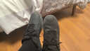 安踏男鞋运动棉鞋男秋冬季加厚皮面防水高帮加绒保暖运动鞋跑步鞋男子 【推荐加绒保暖皮面防水-橡胶大底防滑】黑 41 （8码） 实拍图