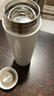 炊大皇保温杯 316L医用级不锈钢茶水分离商务便携智能保温杯 白色 490ml 实拍图