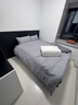 无印良品100%纯棉床上四件套全棉床单四件套 被套200*230cm 深灰速写条纹 实拍图