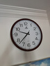 POWER霸王挂钟表 客厅简约挂墙大号时钟电子石英钟35cm木纹色23016J 实拍图