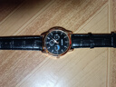 【网红爆款】商务腕表石英运动表休闲皮带男女手表 黑色 实拍图