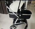 纽贝耳newber婴儿车 婴儿推车 婴儿车0-3岁用折叠可坐可躺带减震 可换向 黑白 防风保暖罩+防蚊罩+抑菌护脊板 实拍图