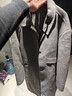 太平鸟男装毛呢大衣长款男冬季翻领宽松外套休闲质感 灰色 XL  实拍图