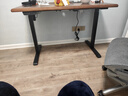 木藝生3cm高端实木电动升降桌电脑桌台式电竞桌子办公书桌可升降工作台 【升级线盒】单电机3cm实木胡桃色 120*60【免费送装】 实拍图
