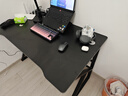 甄严选电脑桌台式电竞桌椅套装组合桌子办公家用桌学习桌书房书桌写字桌 【黑架+黑碳纤纹面】单桌120*70 实拍图