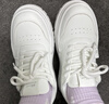 回力小白鞋女轻盈舒适软底板鞋女学生休闲百搭运动增高鞋女 白色 38 实拍图