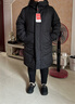 鸭鸭（YAYA）反季羽绒服男女同款冬季长款过膝加长加厚情侣款极寒外套新国标KL 黑色-YE5B70679L 3XL 实拍图