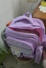 史努比（SNOOPY）小学生书包轻便儿童护脊减负双肩包痛包 四到六年级 紫色大号 实拍图