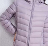 鸭鸭（YAYA）佟丽娅同款轻薄羽绒服女新款秋冬季休闲短款连帽轻便韩版排骨外套 浅紫色 L 实拍图