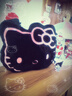 名创优品（MINISO）三丽鸥家族系列Hello Kitty18号大头靠枕沙发抱枕生日礼物 黑粉款 实拍图