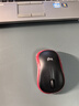 罗技（Logitech）M185鼠标 无线鼠标 办公鼠标 对称鼠标 黑色红边 带无线2.4G接收器 实拍图