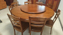 卡洛森（KALUOSEN）餐桌 中式实木圆形餐桌带转盘10人家用圆桌吃饭歺桌圆餐桌椅组合 1.6米 餐桌+8椅配转盘（颜色备注） 实拍图