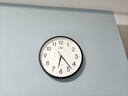 康巴丝（Compas）挂钟客厅 简约静音客厅石英钟表挂墙时钟 c2866 黑色 30.5cm直径 实拍图