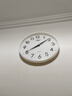 康巴丝（Compas）挂钟客厅 静音钟表客厅石英钟表挂墙时钟 C2866 白色 30.5cm直径 实拍图