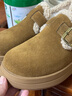 红蜻蜓毛毛鞋女冬款厚底加绒勃肯鞋雪地靴棉鞋WTC44660 驼色 40 实拍图