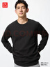 优衣库男装女装柔软圆领T恤/休闲长袖上衣479783 09 黑色 S 实拍图