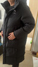 鸭鸭王一博同款312g充绒冰壳系列羽绒服长款男女极寒加厚冬季保暖外套 青光黑色 【男女同款现货速发】 3XL /190充绒312克 实拍图