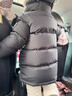 保姆鹅  【风墙】儿童羽绒服宝宝中长款护脸加厚外套保暖童装[NG2664] 炭黑 100 实拍图