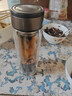 【京东物流配送】高硼硅双层玻璃杯大容量泡茶杯水杯子茶水分离杯 【双层加厚】茶杯350ml1只 实拍图