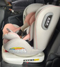 Heekin德国 儿童安全座椅汽车用0-4-12岁婴儿宝宝360度旋转ISOFIX硬接口 尊享粉(遮阳棚+上拉带+侧保护) 实拍图