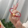 老庙黄金转运珠足金十二生肖马年红绳本命年手链送女友生日节七夕礼物 皮绳默认发17cm/换绳联系客服 转运珠手链 实拍图