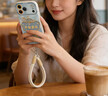 XP适用苹果17promax手机壳镜头全包iphone17promax硅胶男女高级防摔带挂绳保护外壳-古董白如意国风 实拍图
