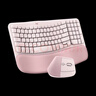 罗技（Logitech）Wave Combo 无线人体工学键鼠套装 垂直鼠标 无线蓝牙鼠标 办公键盘 无线键盘 蓝牙键盘 粉色 实拍图