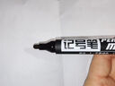 得力（deli）(deli)黑色粗头物流油性笔 墨量升级大容量快递签字办公文具马克笔记号笔 10支/盒 P06881 黑色 实拍图