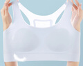 莫代尔2件装少女内衣学生运动防震文胸初高中生青春发育期小背心白+蓝色 实拍图