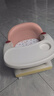 蒂乐儿童凳子婴儿叫叫椅家用小板凳宝宝吃饭餐椅靠背座椅矮椅子餐桌椅 蔓菲特粉 PVC垫+餐盘+轮子 实拍图