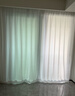 京东京造天丝绒白纱帘 不透人半遮光窗纱客厅阳台挂钩窗帘 宽3*高2.65米 实拍图