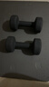 Keep彩色浸塑哑铃男士健身练手臂肌肉家用器械塑形 墨灰色5kg*2 实拍图