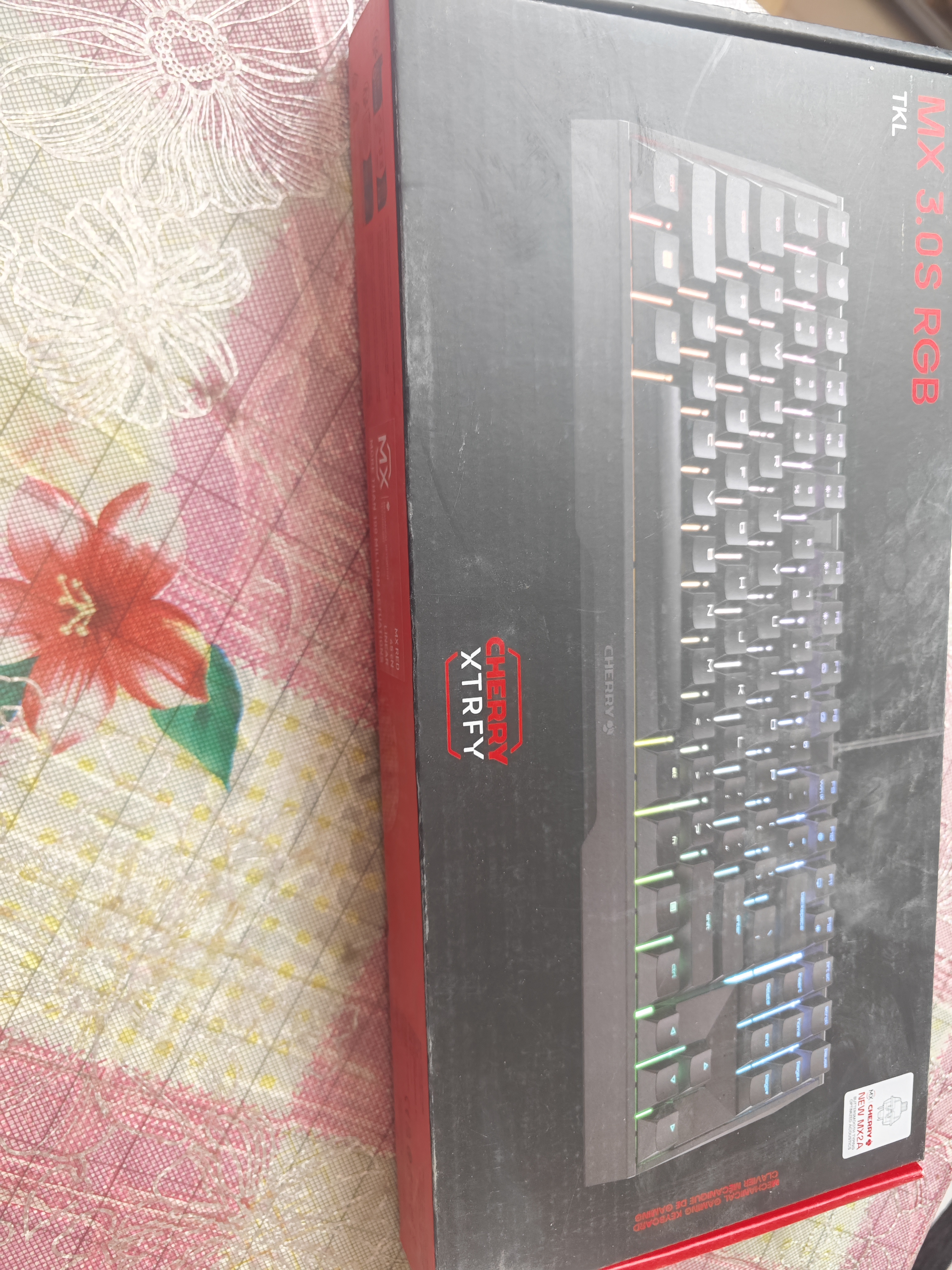 CHERRY 樱桃MX3.0S TKL机械键盘87键有线游戏电竞办公笔记本客制化键线分离键盘 武士黑 RGB 红轴 实拍图