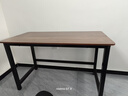新颜值主义电脑桌电竞桌实木书桌家用台式办公桌学习桌写字桌工作台长条桌子 120*60CM【40MM碳钢腿】胡桃色 实拍图