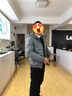 啄木鸟轻薄羽绒服男士冬季新款连帽加绒保暖防风短款羽绒服休闲外套男装 XG22豆灰 XL 【115-130斤】 实拍图