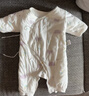 童泰新生婴儿衣服连体衣夹棉秋冬季0-6月初生宝宝纯棉加厚哈衣爬服 紫色花朵 59cm (建议1-3个月身高55-60cm) 实拍图
