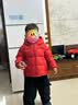 保姆鹅 儿童羽绒服宝宝短款加厚白鸭绒外套男童女童保暖防风冬[NG2637] 新年红 110 实拍图