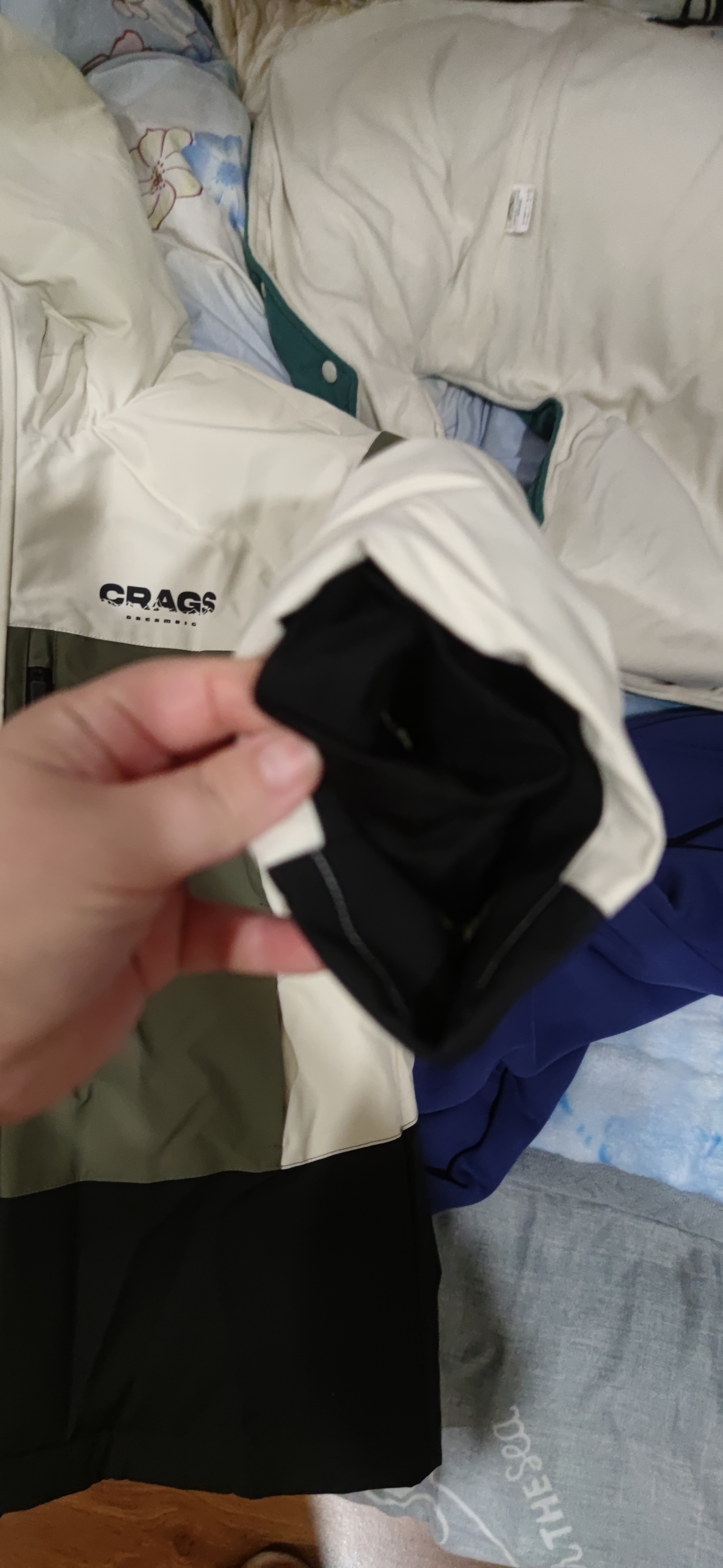 巴拉巴拉儿童羽绒服男童加厚保暖外套舒适宝宝上衣撞色酷冬季时尚 绿色调00344-白鸭绒 150 (充绒量137g） 实拍图