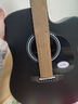 萨伽（SAGA）吉他sf600民谣初学入门男女萨迦木吉他jita萨嘎乐器 41英寸SF600CBK暗夜黑D桶缺角 实拍图