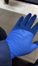 爱马斯一次性丁腈手套加厚耐用防油耐酸碱 实验室工业清洁100只/盒 蓝色APFNCHD 大号 实拍图